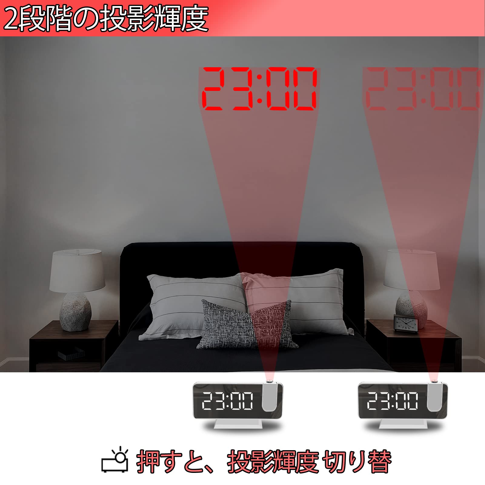 プロジェクター時計 Amazon.co.jp: CENTOLLA 天井 プロジェクター 時計 置き時計 携帯充電